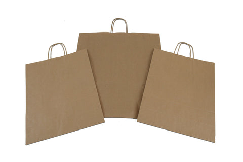 Brown paper carrier bags twisted handles